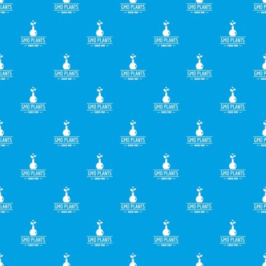 GDO bitki desen vektör kesintisiz mavi