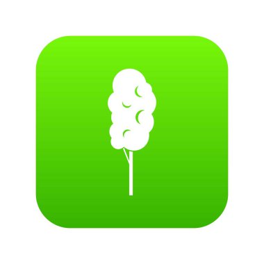 Uzun boylu ağaç simgesi dijital yeşil