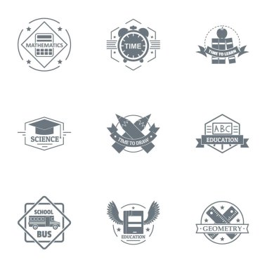 Bütün okul logo koymak, basit tarzı