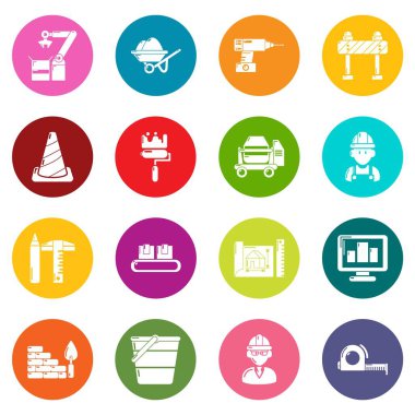 Renkli Daireler vektör yapı işlemi Icons set