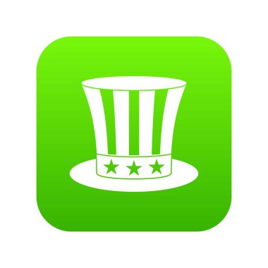 Sam Amca'nın şapkası Icon dijital yeşil