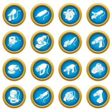 Elektrikli Araçlar Icons set, basit izometrik tarzı
