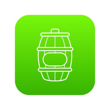 Tatlım varil yeşil simge vektör