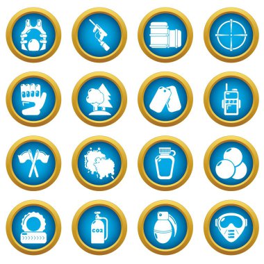 Paintball Icons set, basit tarzı