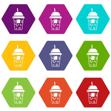 9 vektör soda Icons set