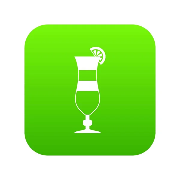 Cocktail-Symbol digital grün — Stockvektor