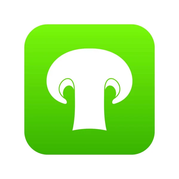 Champignon icono de la seta verde digital — Vector de stock