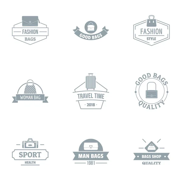 Набір логотипів спортивної сумки, простий стиль — стоковий вектор