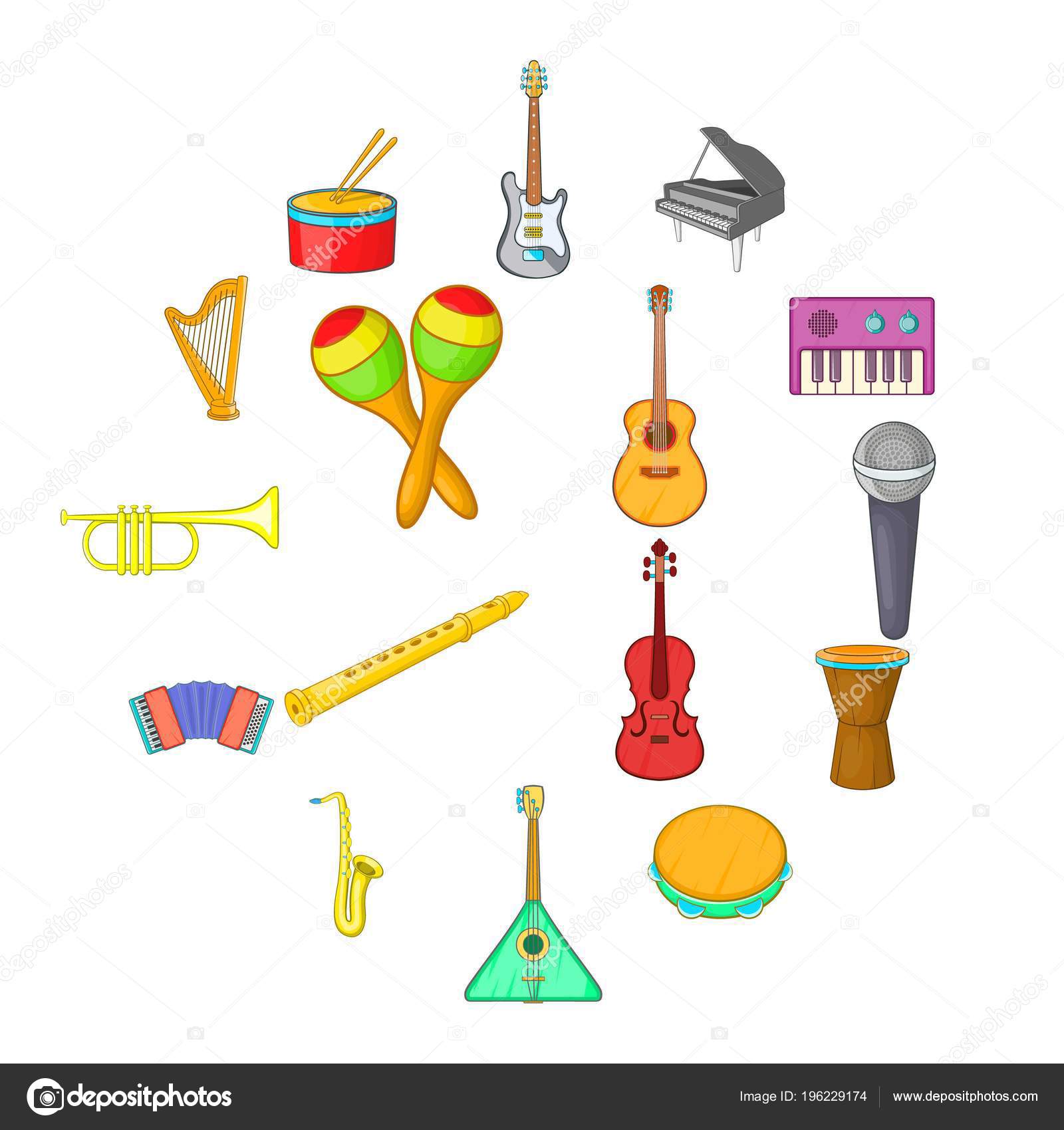 Musical instruments icons set, cartoon style Stock Vector Image by ©ylivdesign #196229174 Musical instruments icons set, cartoon style Stock Vector Image by ©ylivdesign #196229174