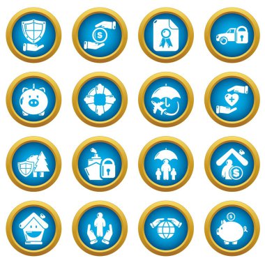 Sigorta Icons set, basit tarzı