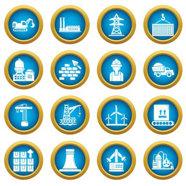 Sanayi Icons set, basit tarzı