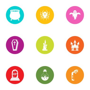 Tabut Icons set, düz stil