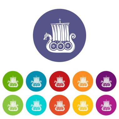 Küçük gemi simgesi, basit tarzı