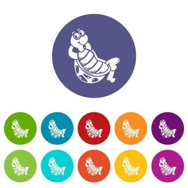 Oturma kaplumbağa simgesi, basit tarzı