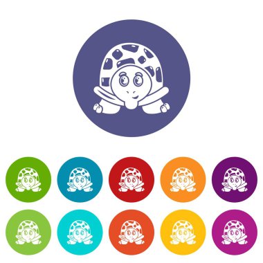 Neşeli kaplumbağa simgesi, basit tarzı