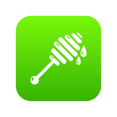 Tatlım Kepçe yeşil simge vektör