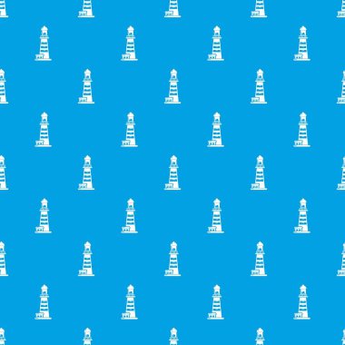 Çizgili deniz feneri desen vektör kesintisiz mavi