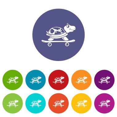 Güzel kaplumbağa simgesi, basit tarzı