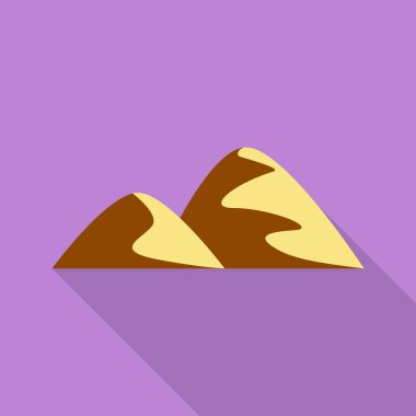 İki tepe simgesi, düz stil