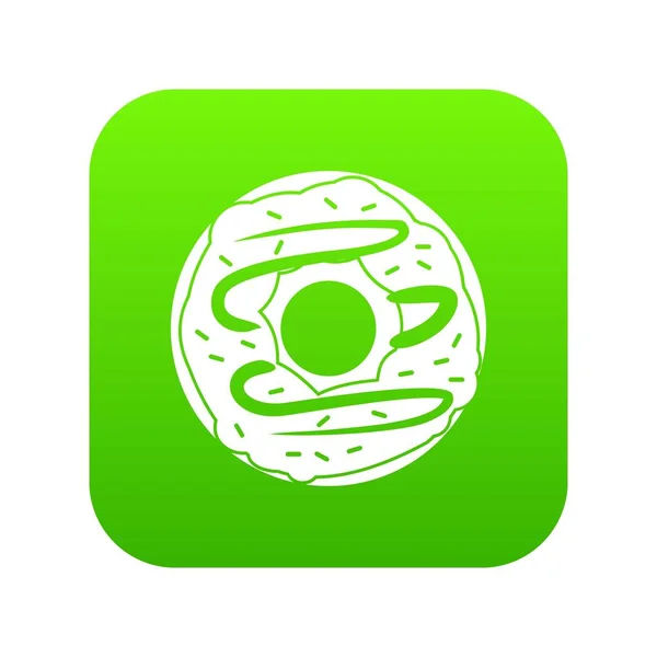 Schokolade Donut Symbol digital grün — Stockvektor