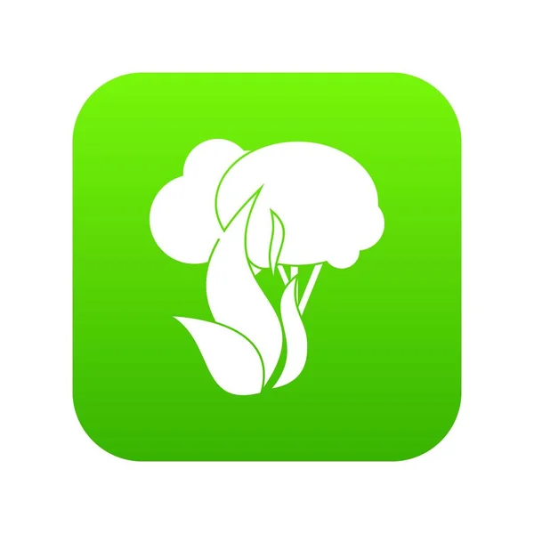 Brandende bomen pictogram digitale bosgroen — Stockvector