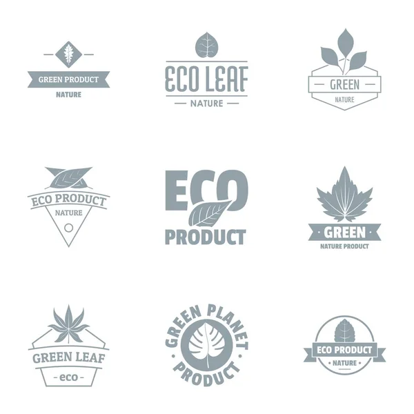 Conjunto de logotipo limpo da natureza ECO, estilo simples — Vetor de Stock