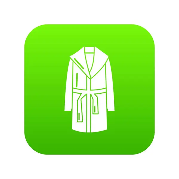 バスローブ緑のアイコン ベクトル — ストックベクタ