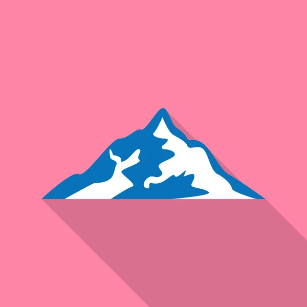 Icono de forma de montaña, estilo plano — Vector de stock