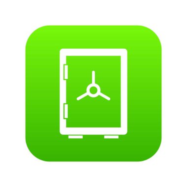 Kapalı güvenli simge dijital yeşil