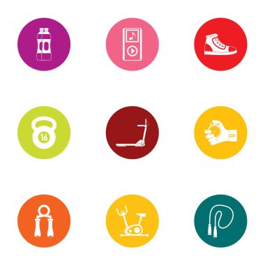 Spor müdahale simgeler ayarla, stil düz