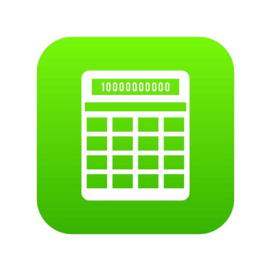 Hesap makinesi simge dijital yeşil