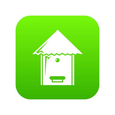 Ağaç arı kovanı yeşil simge vektör