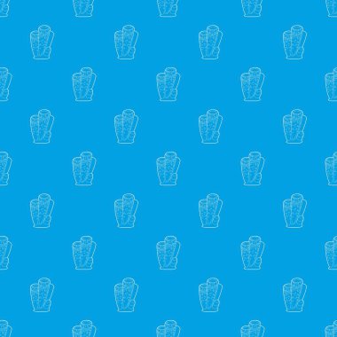 Sütun mercan desen vektör kesintisiz mavi