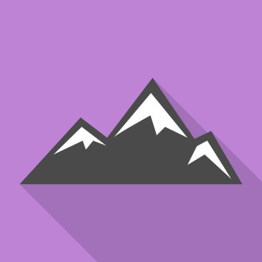 Asya dağlar simgesi, düz stil