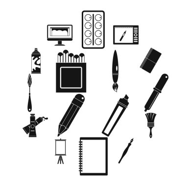 Tasarım ve çizim araçları Icons set basit tarzı