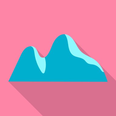 Dağ tepe simgesi, düz stil