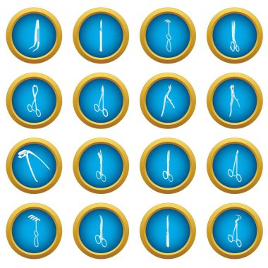 Cerrahlar araçları Icons set, basit tarzı