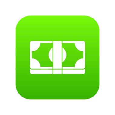 Paketlenmiş dolar para simgesi dijital yeşil