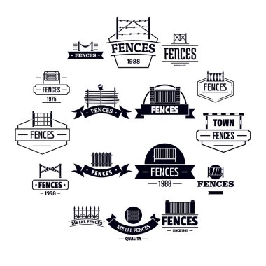 Eskrim logo Icons set, basit tarzı