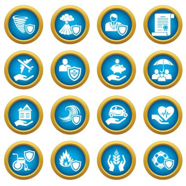 Sigorta Icons set, basit tarzı