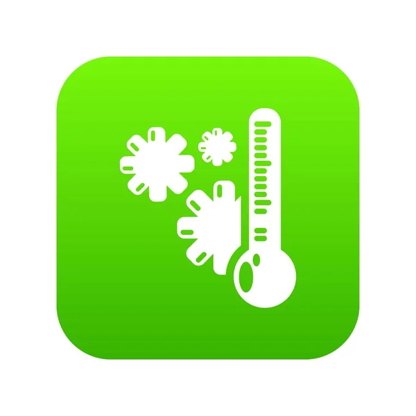 Icono frío vector verde — Archivo Imágenes Vectoriales