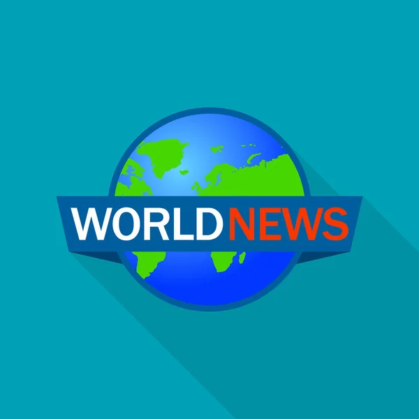 Логотип Мировых Новостей Плоская Иллюстрация Логотипа Вектора Мировых Новостей Веб — стоковый вектор