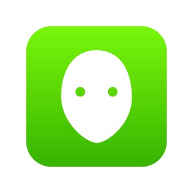 Hokey kalecisi kask yeşil simge vektör