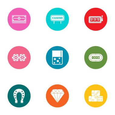 Durum Icons set, düz stil