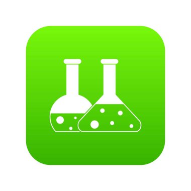 Şeffaf şişe simgesi dijital yeşil