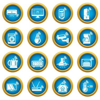 Akıllı ev Icons set, basit tarzı