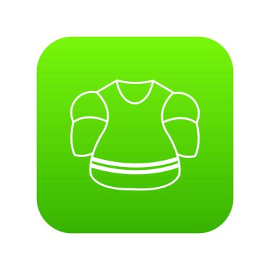 Buz hokeyi Tekdüzen simge yeşil vektör