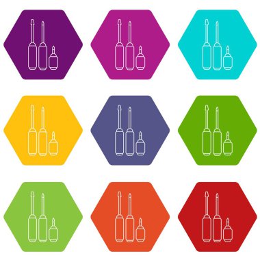 9 vektör tornavida Icons set