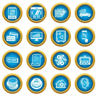 Kredi kredi Icons set, basit tarzı