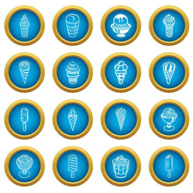 Dondurma Icons set, basit tarzı